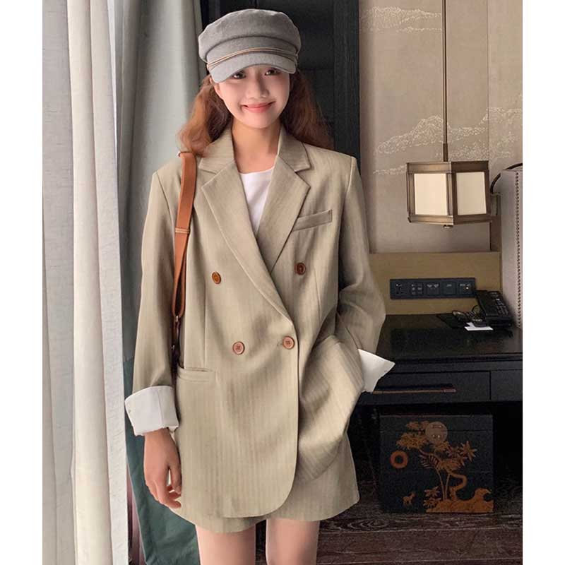 ストライプスカートスーツ(2colors)