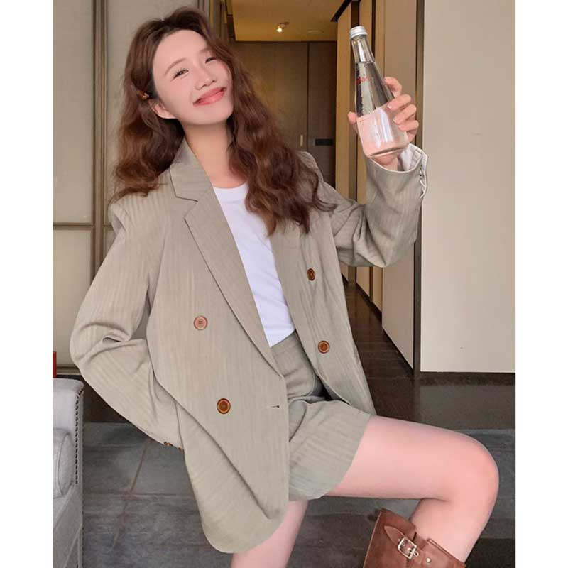 ストライプスカートスーツ(2colors)