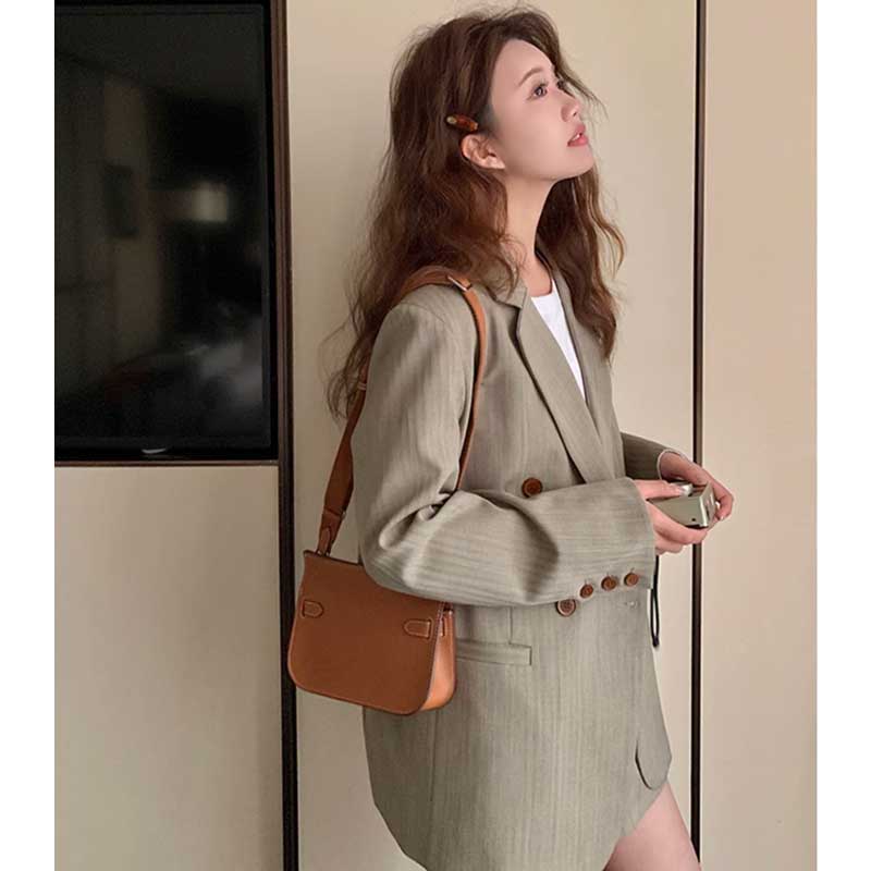 ストライプスカートスーツ(2colors)