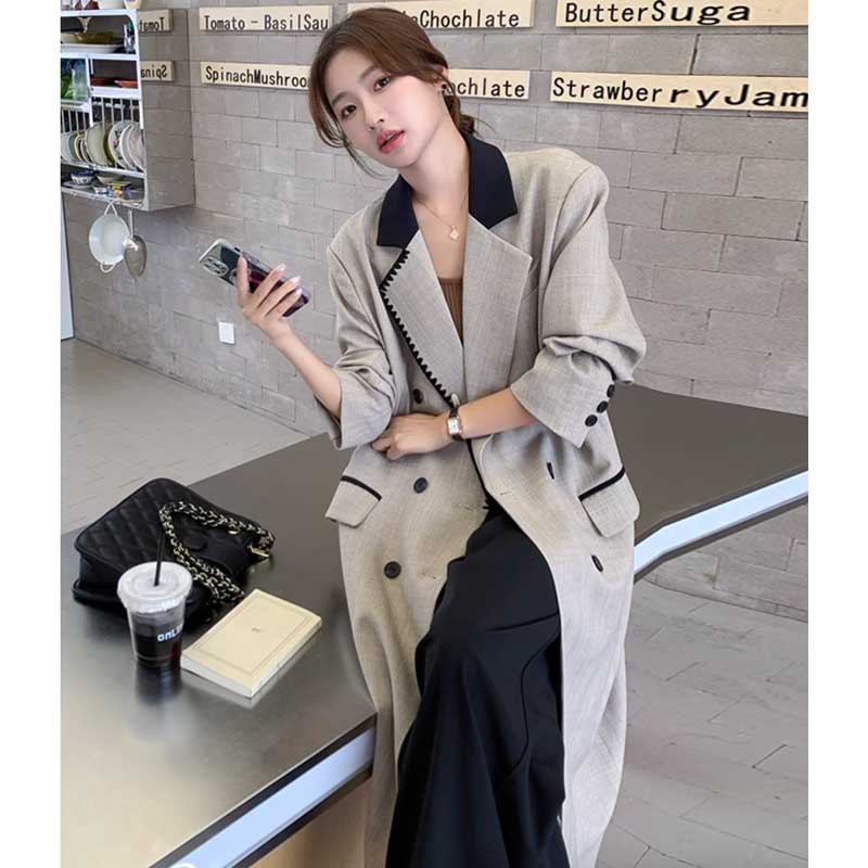 アシメステッチロングジャケット