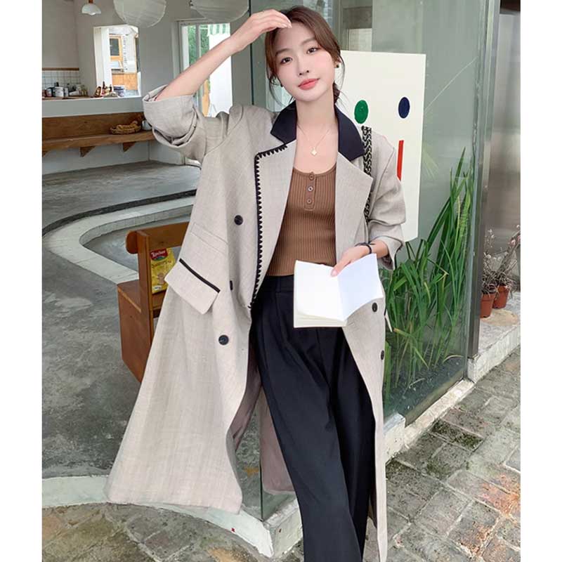 アシメステッチロングジャケット