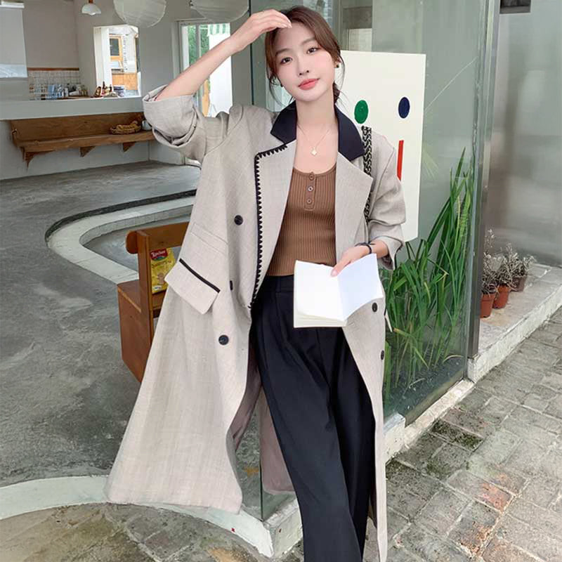 アシメステッチロングジャケット