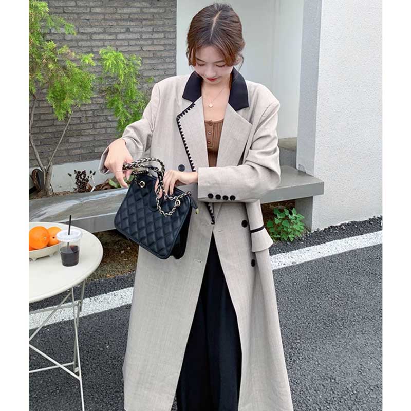 アシメステッチロングジャケット