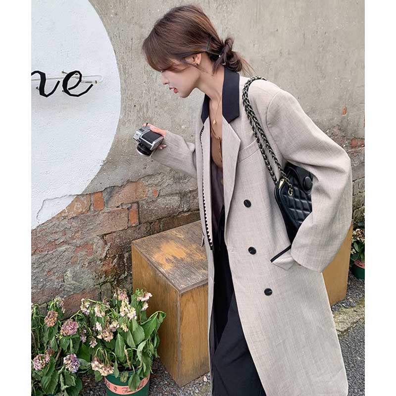 アシメステッチロングジャケット