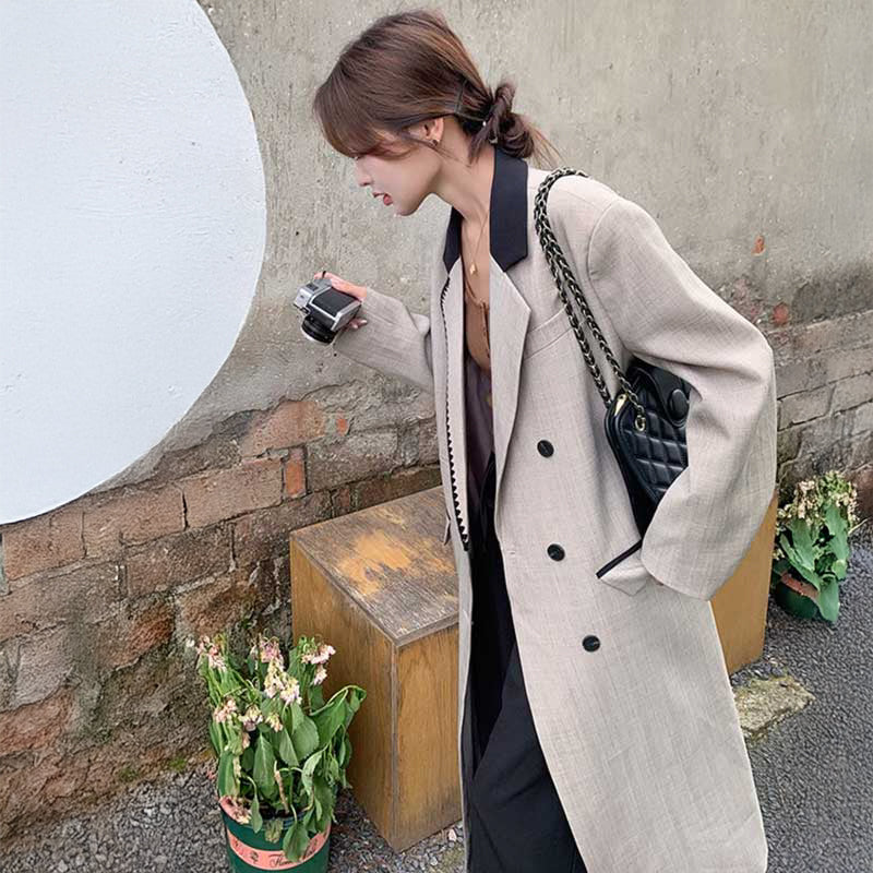 アシメステッチロングジャケット