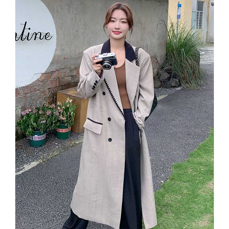 アシメステッチロングジャケット