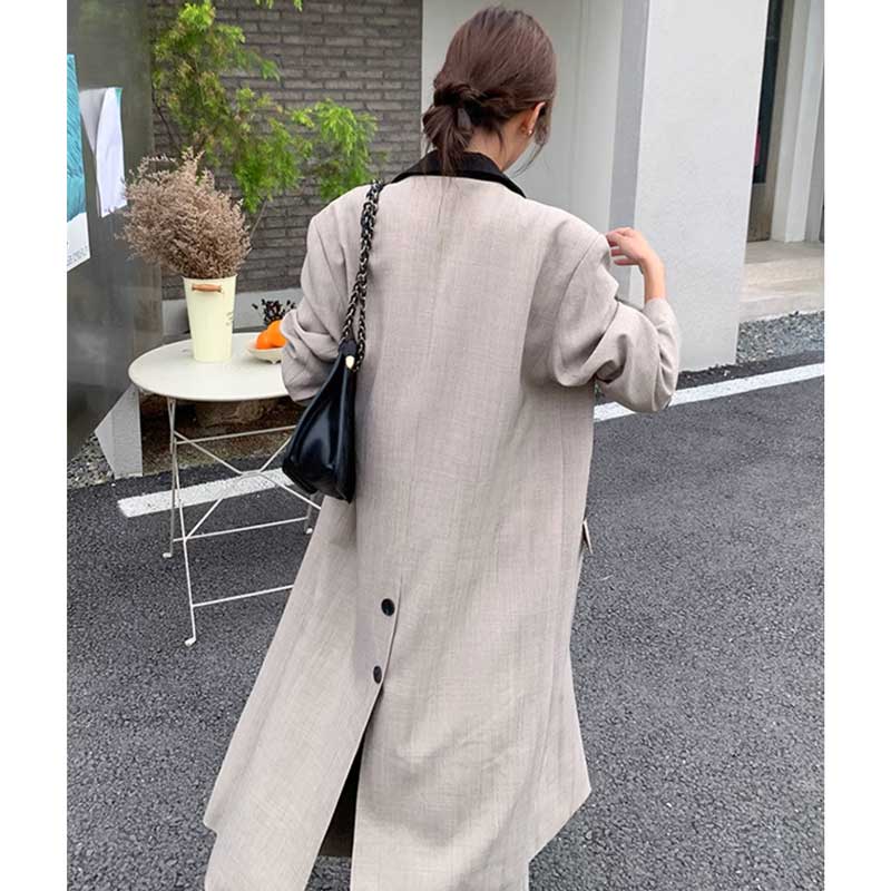 アシメステッチロングジャケット