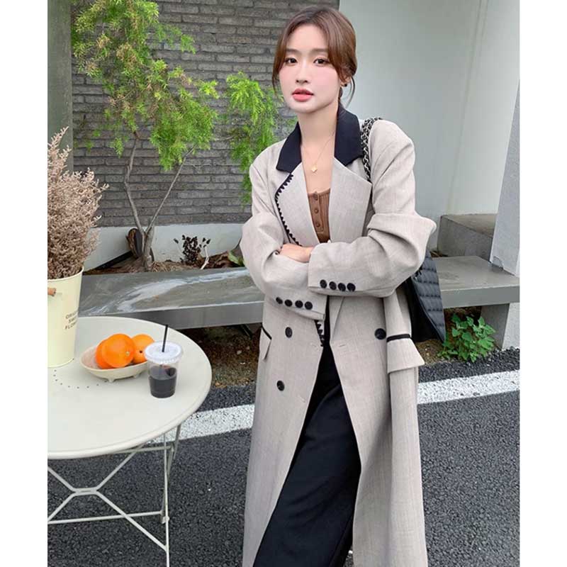 アシメステッチロングジャケット