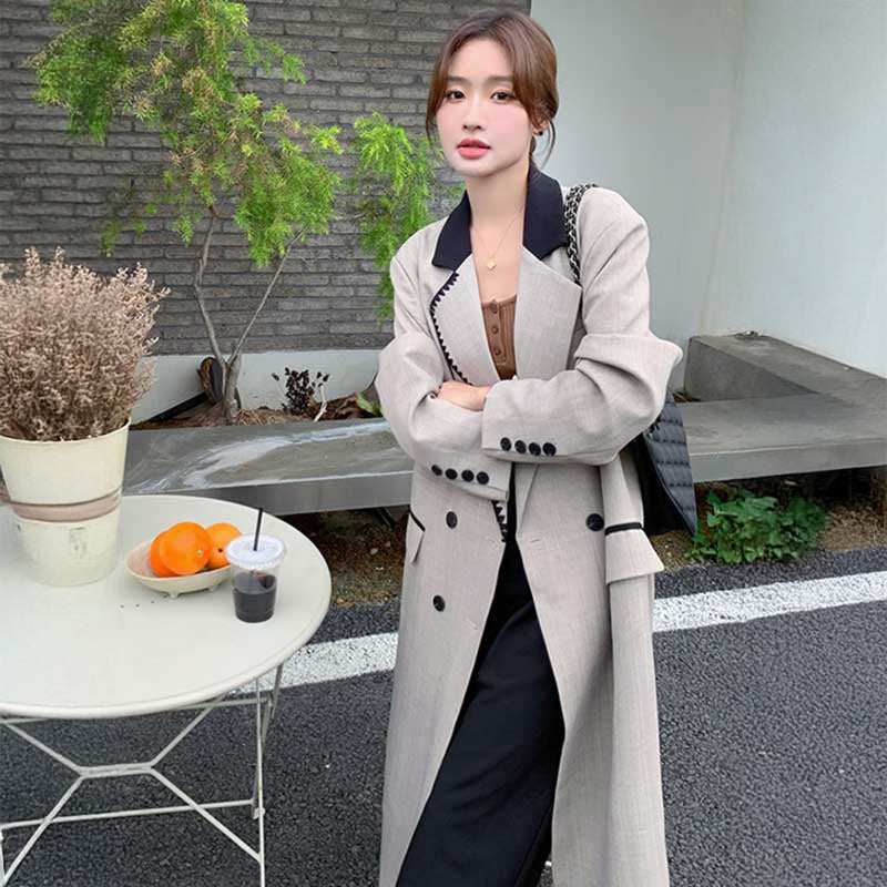 アシメステッチロングジャケット