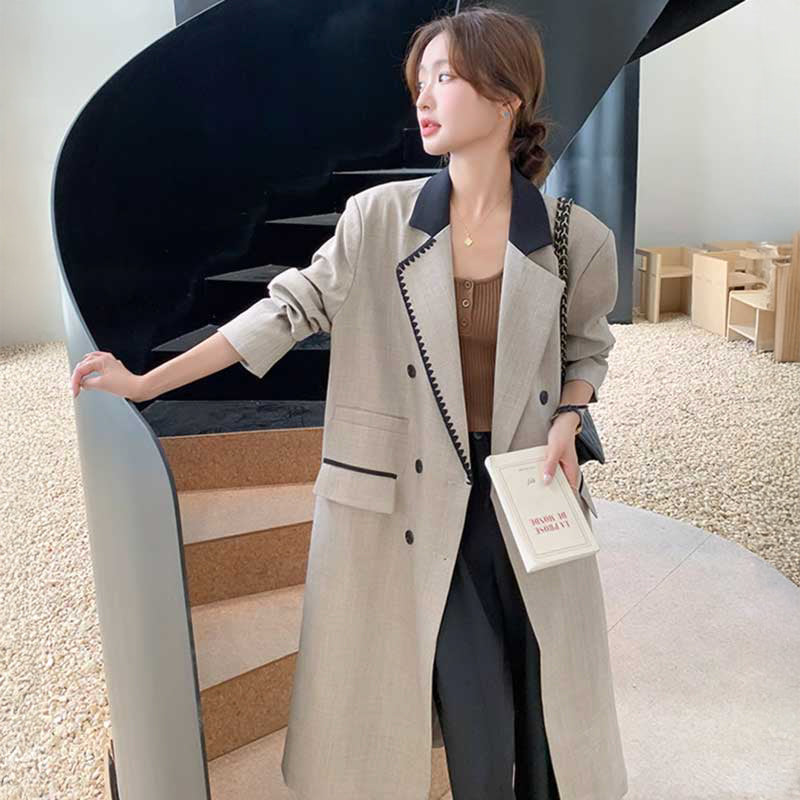 アシメステッチロングジャケット