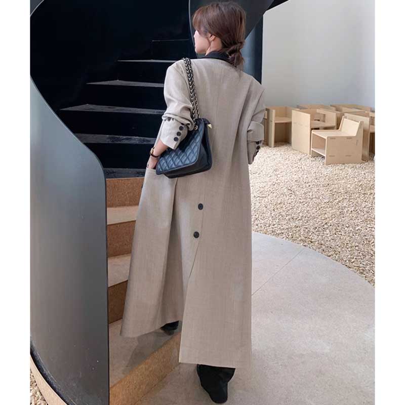 アシメステッチロングジャケット