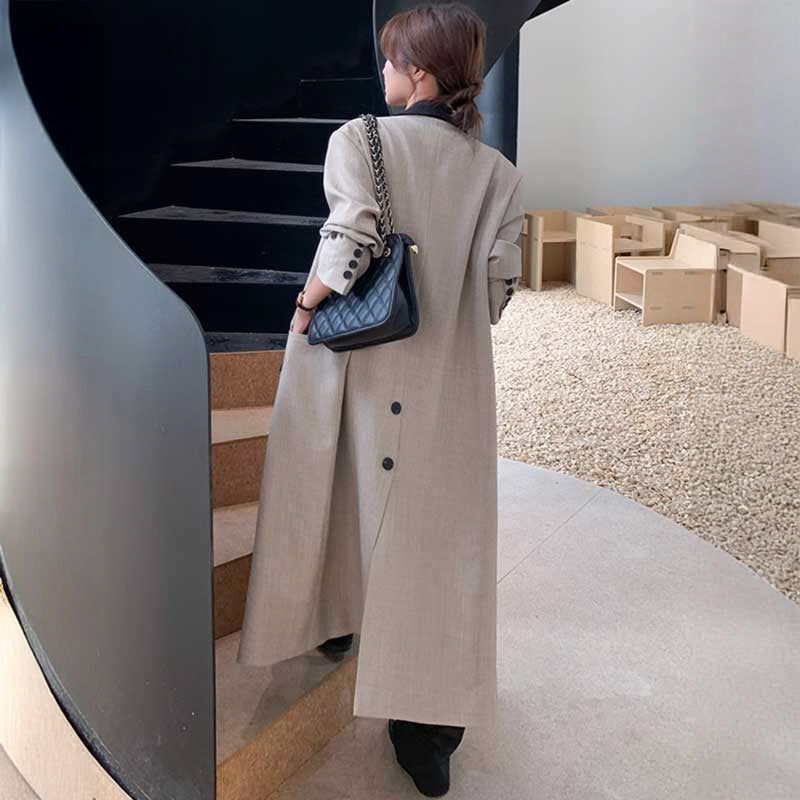 アシメステッチロングジャケット