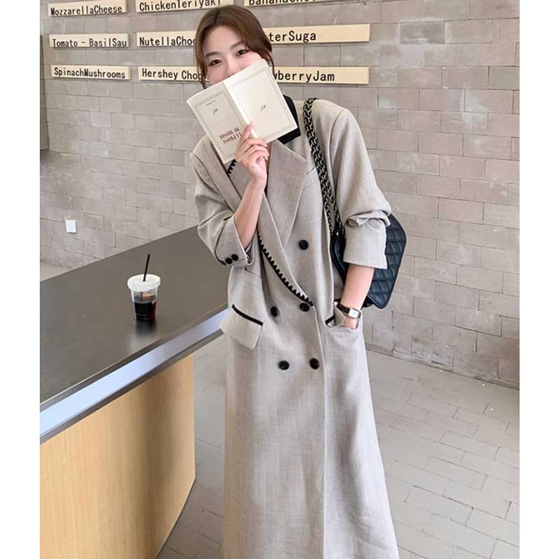 アシメステッチロングジャケット