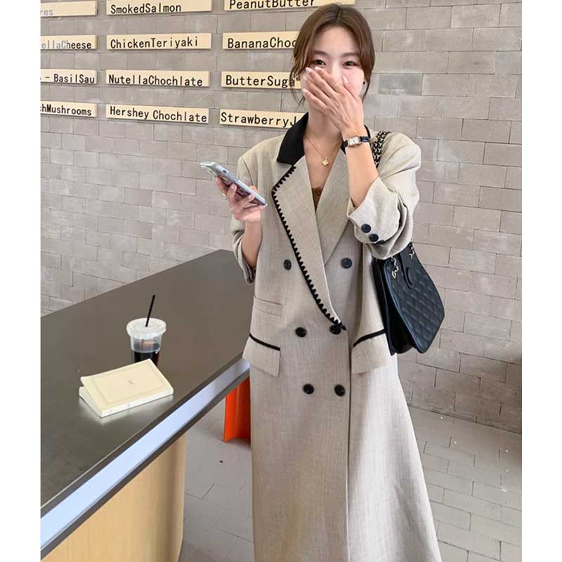 アシメステッチロングジャケット