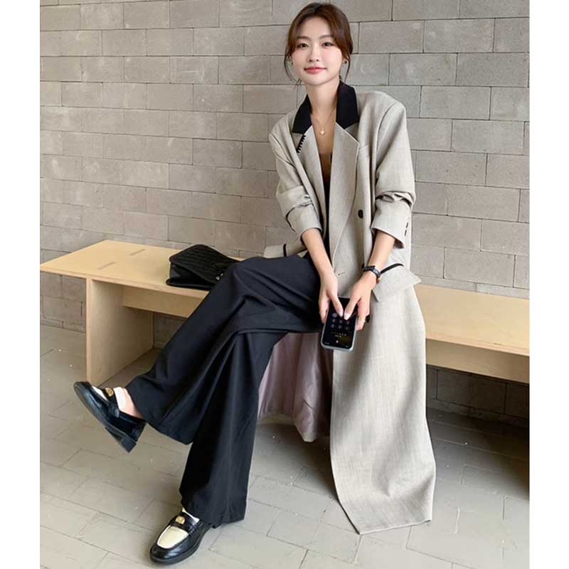 アシメステッチロングジャケット