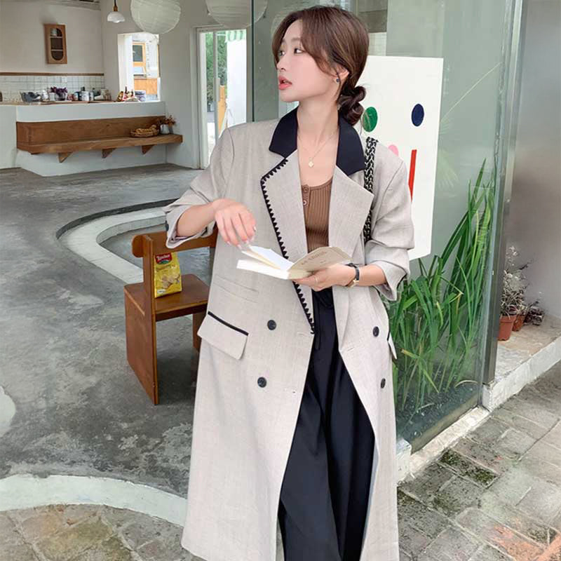 アシメステッチロングジャケット