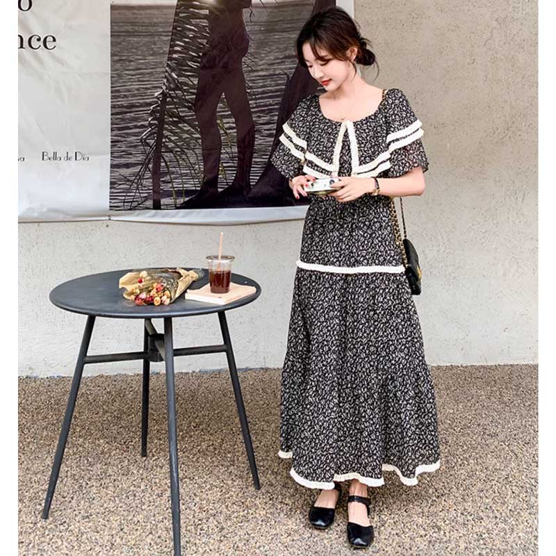 【即納】オフショルダーティアードワンピース