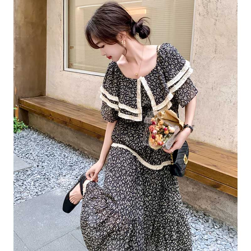 【即納】オフショルダーティアードワンピース