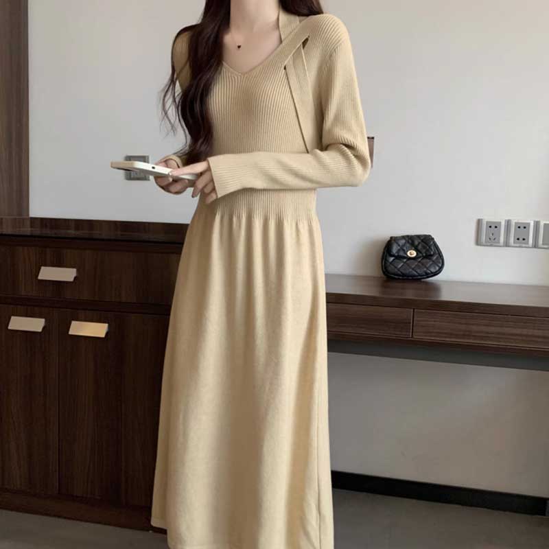 変形ニットワンピース(2colors)