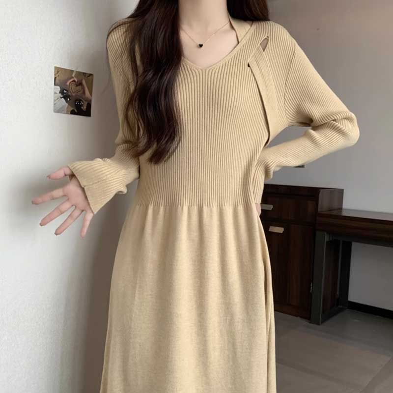 変形ニットワンピース(2colors)