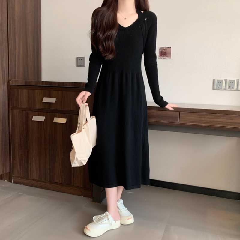 変形ニットワンピース(2colors)