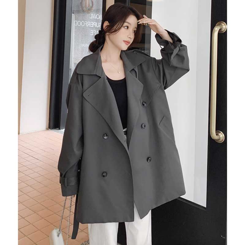 バックヨークミドル丈トレンチコート