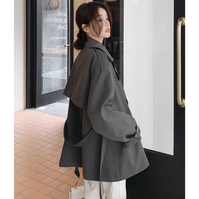 バックヨークミドル丈トレンチコート