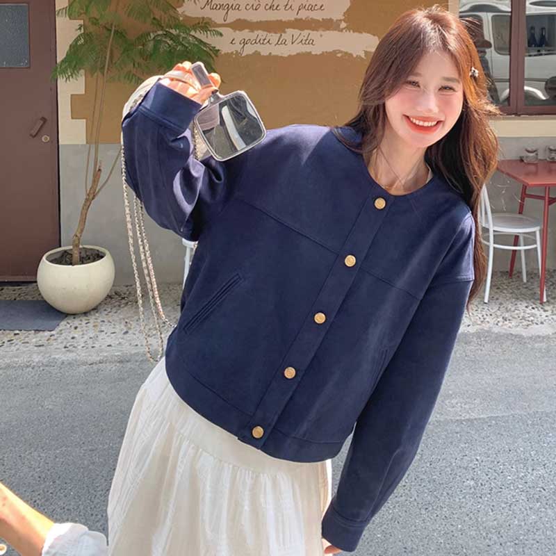 ラウンドネックジャケット