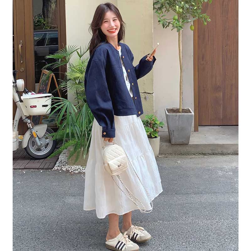 ラウンドネックジャケット