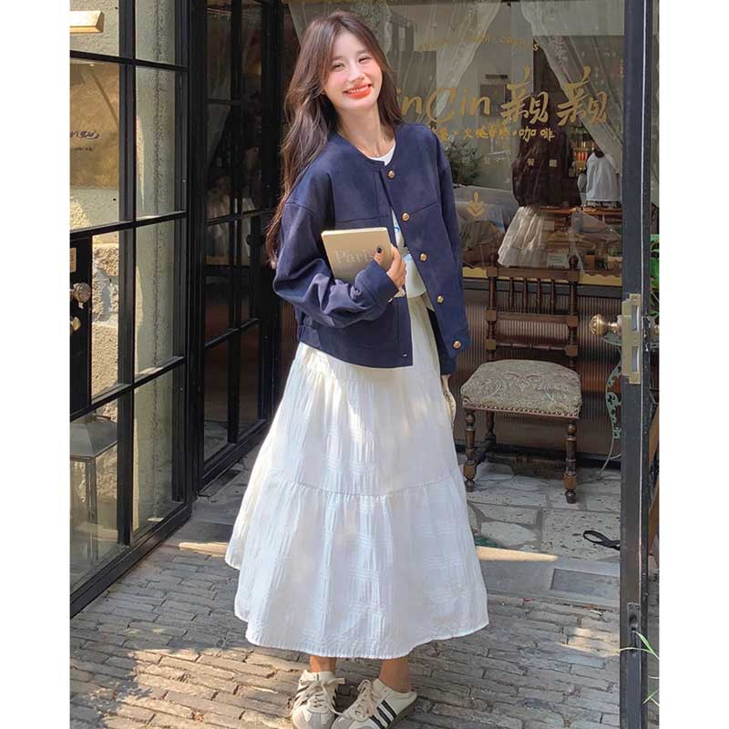 ラウンドネックジャケット