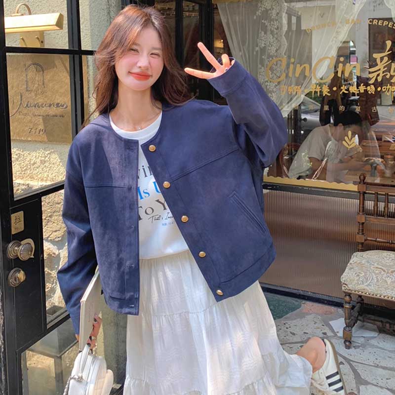 ラウンドネックジャケット