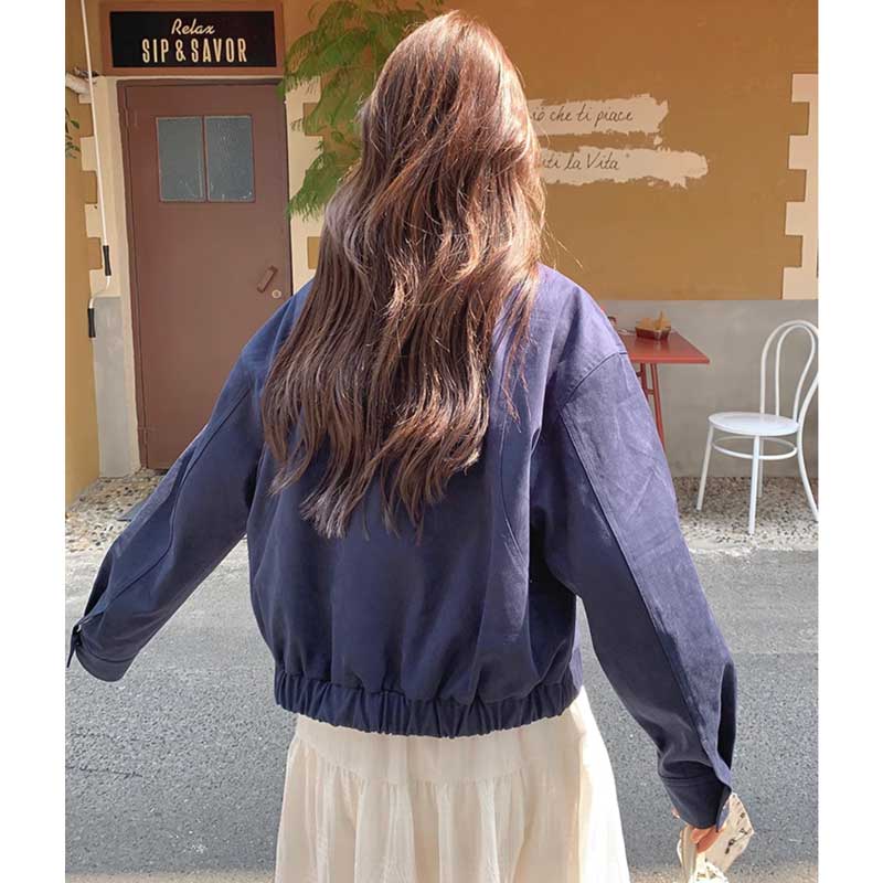 ラウンドネックジャケット