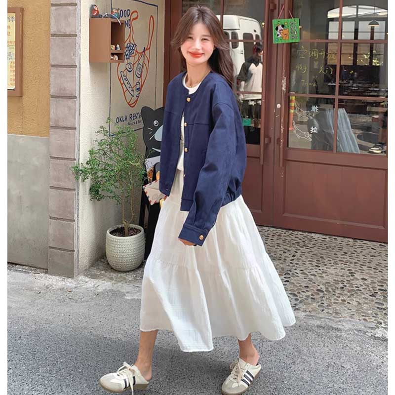 ラウンドネックジャケット