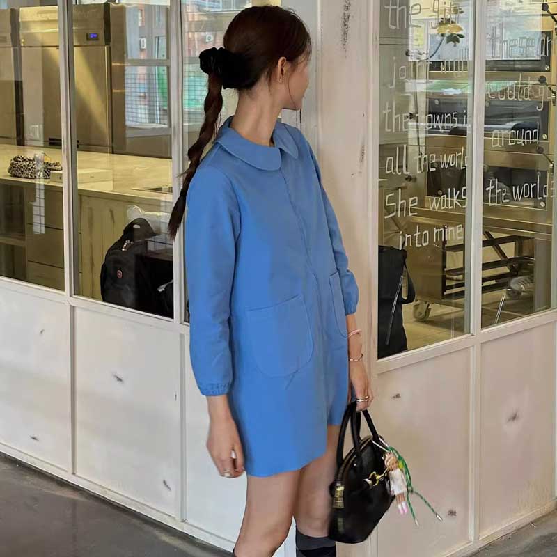 ラウンドカラーワンピース