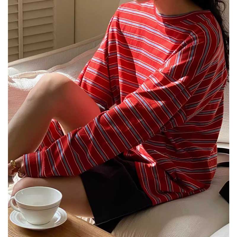 レッドボーダーカットソー