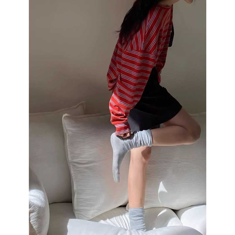 レッドボーダーカットソー