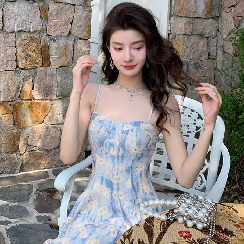 フラワーキャミソールワンピース