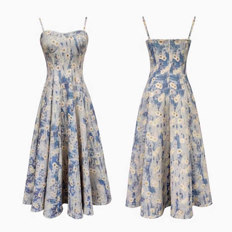 フラワーキャミソールワンピース