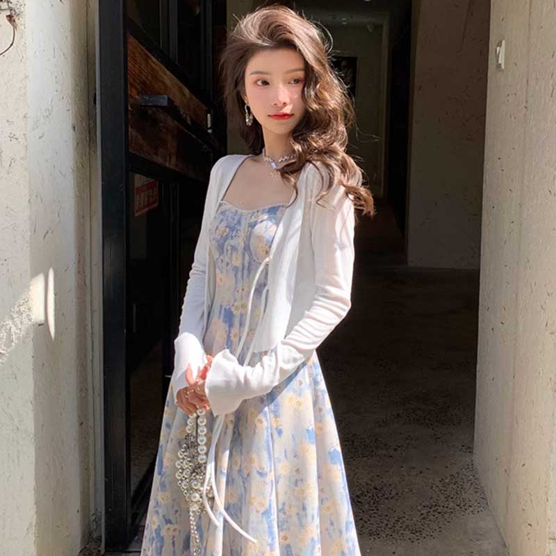 フラワーキャミソールワンピース