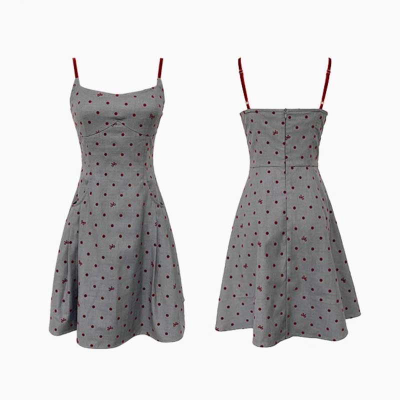 ドット柄キャミソールワンピース