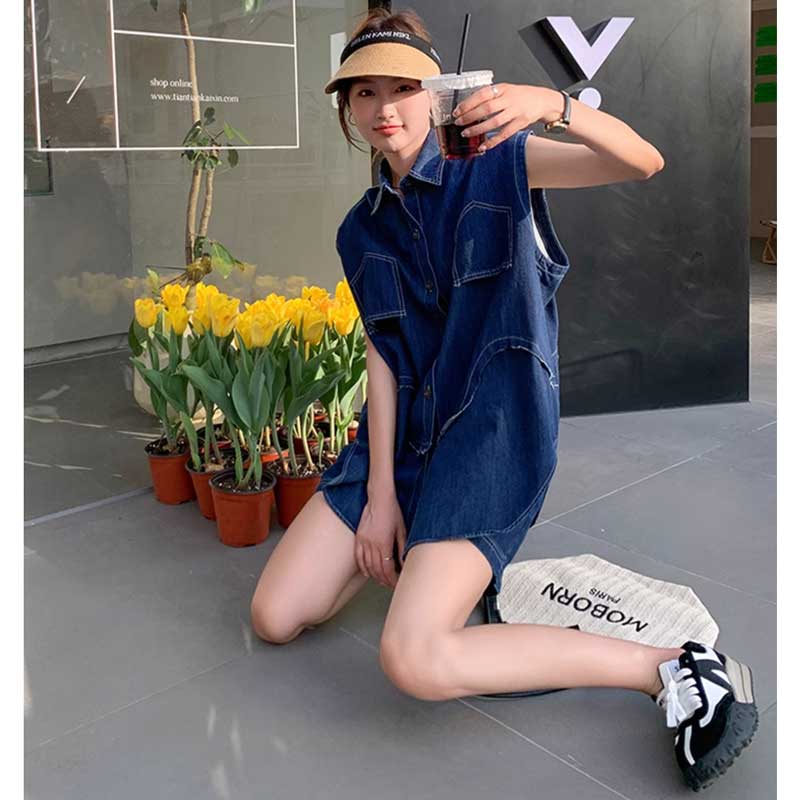 カジュアルデニムセットアップ