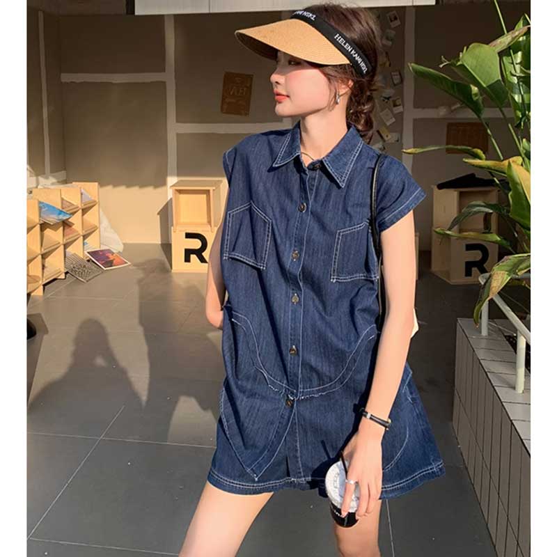 カジュアルデニムセットアップ