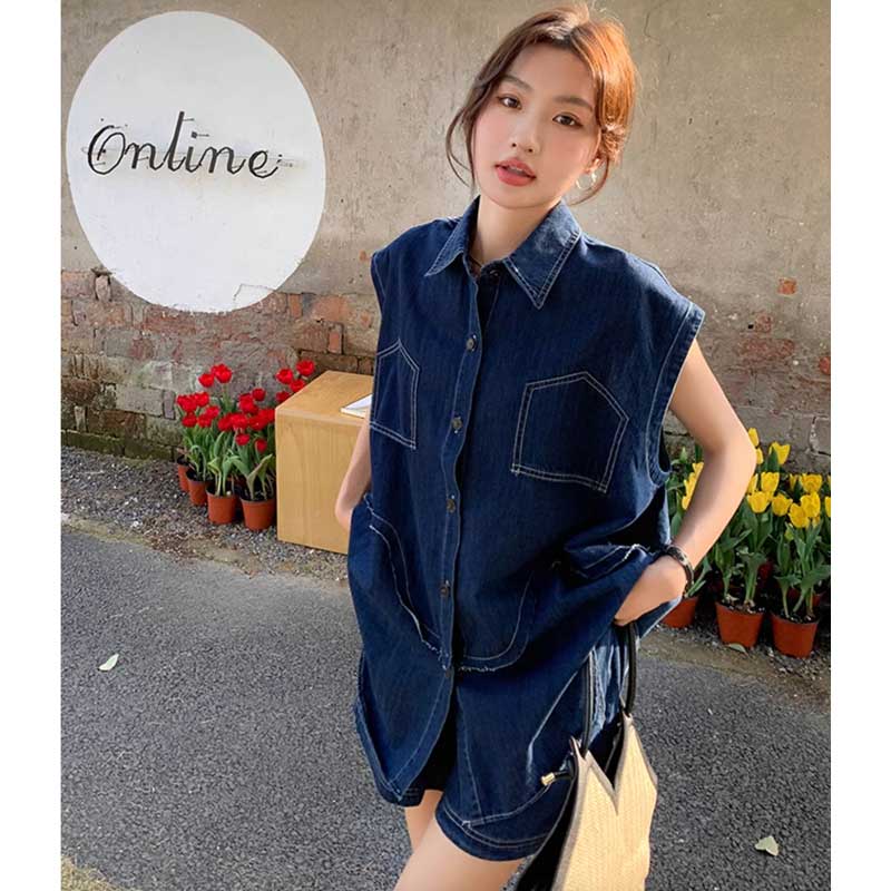 カジュアルデニムセットアップ