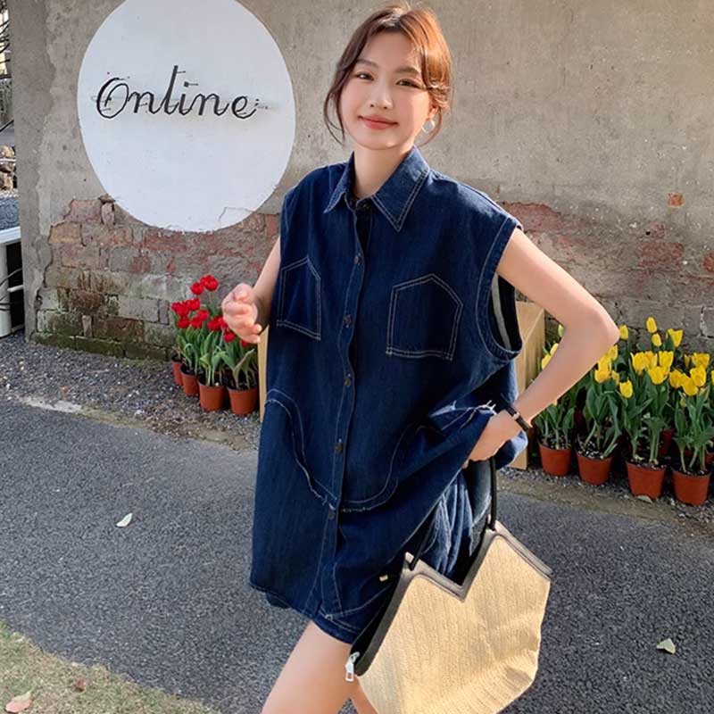 カジュアルデニムセットアップ