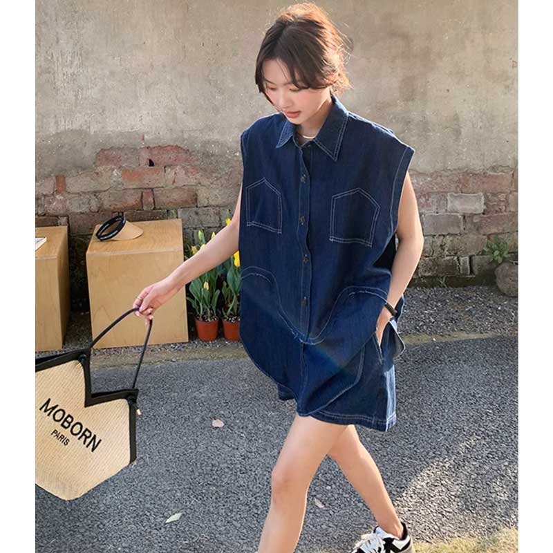 カジュアルデニムセットアップ