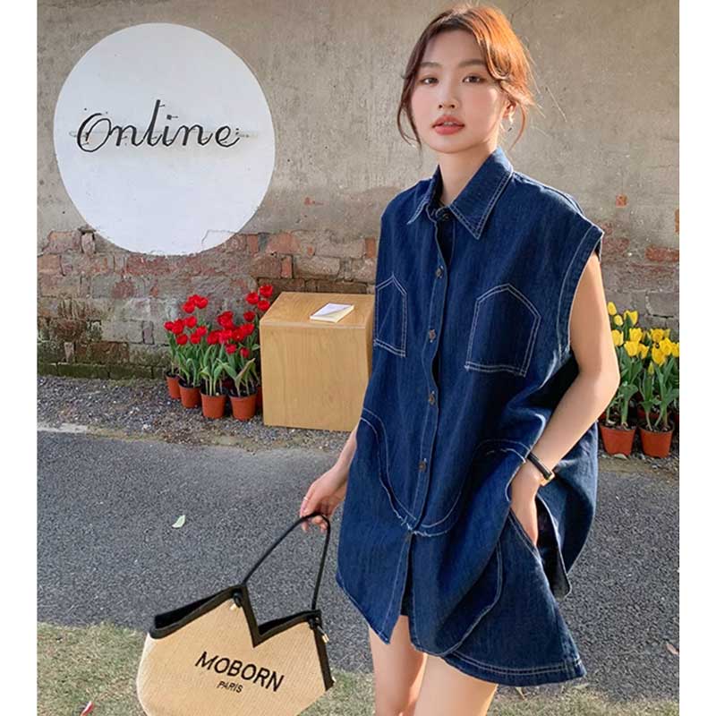 カジュアルデニムセットアップ