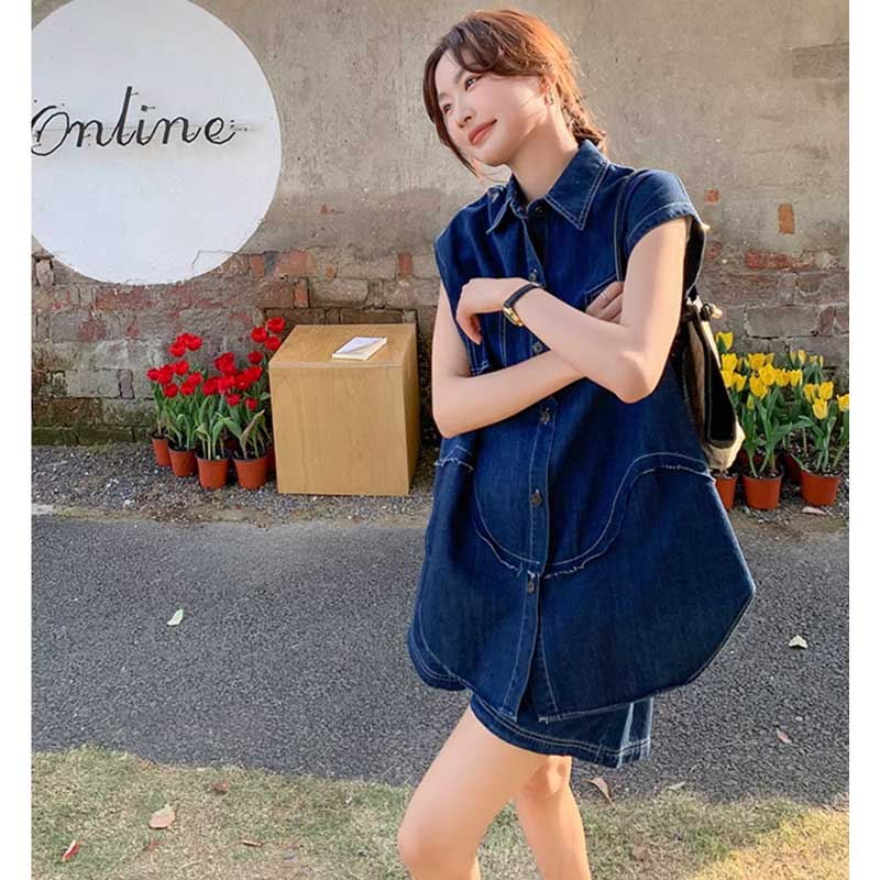 カジュアルデニムセットアップ