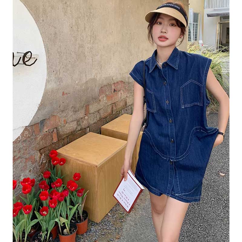 カジュアルデニムセットアップ