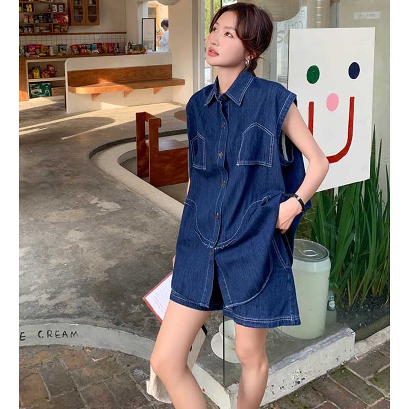 カジュアルデニムセットアップ