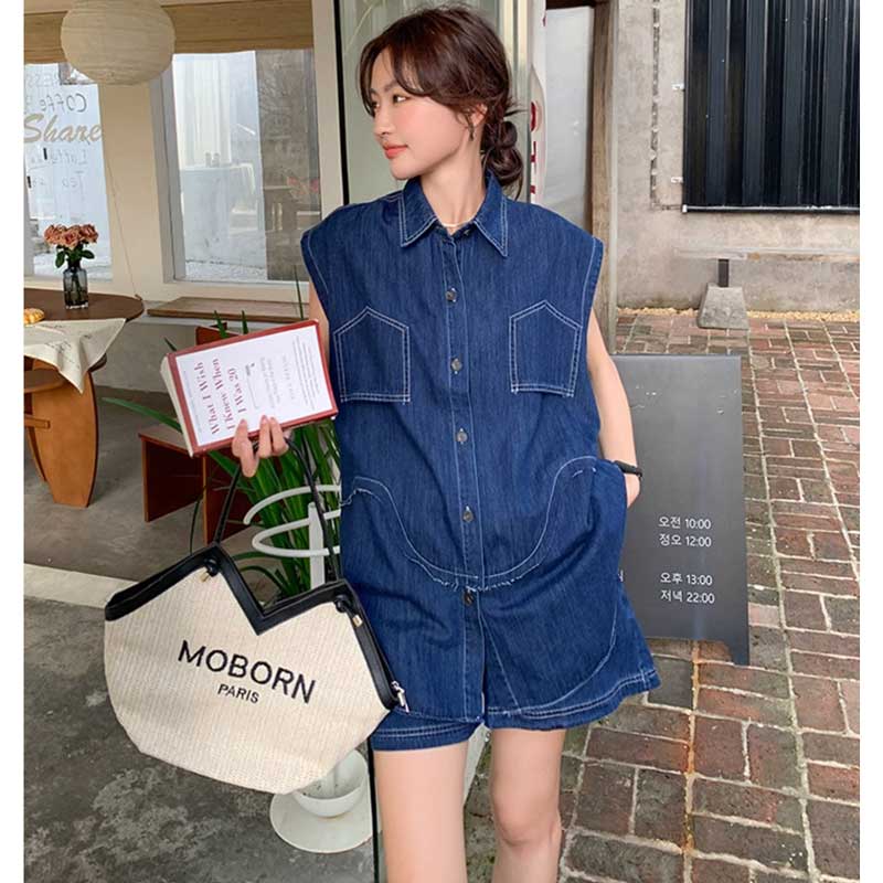 カジュアルデニムセットアップ